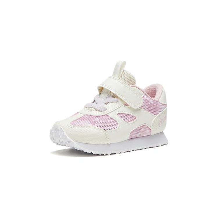 Anta Antiskid Shock Absorbing Low Top Baby Shoes Baby Shoes White Pink A322320072-2