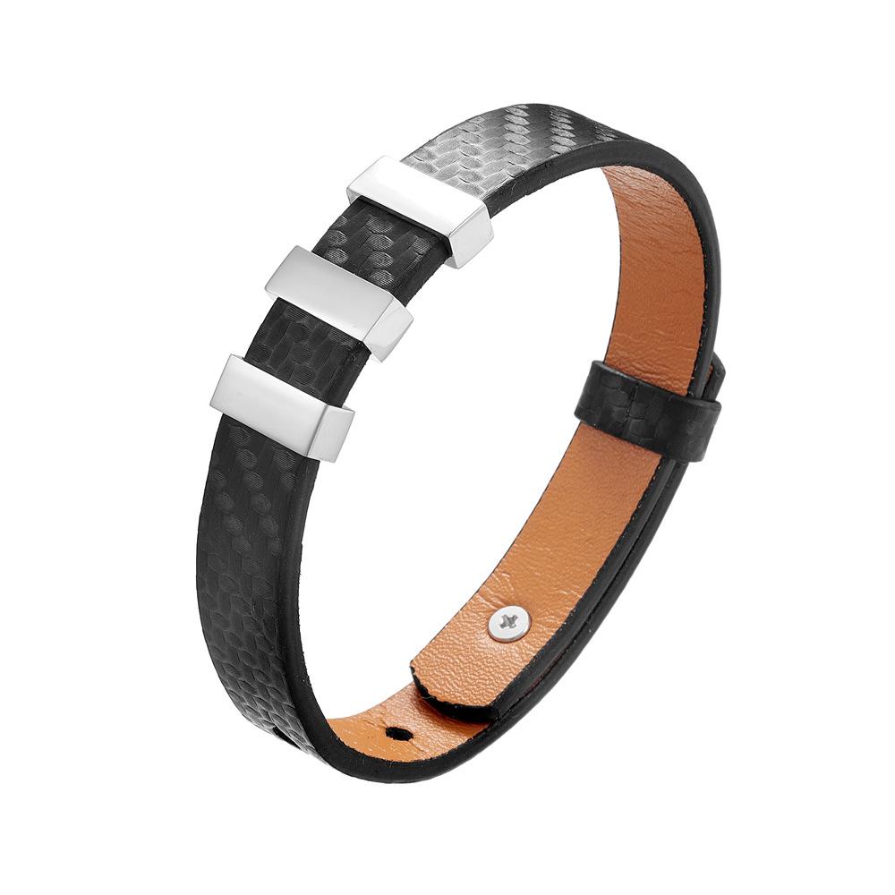 DUOYING Customizable Personalized Engraved Stainless Steel Bracelet - Fashionable Men s Adjustable Bangle with 16cm