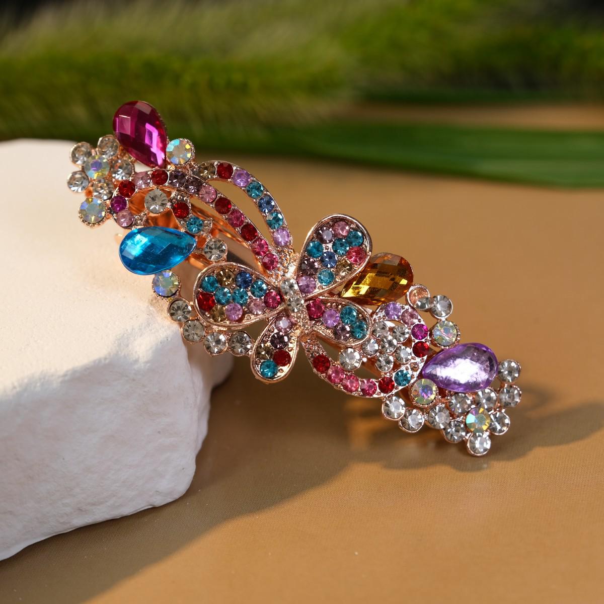 

Корейский Стиль Красочная Страза Универсальная Заколка для Волос - Легкая Роскошь Хвост и Прическа Пучок Головной Убор Ювелирные Изделия