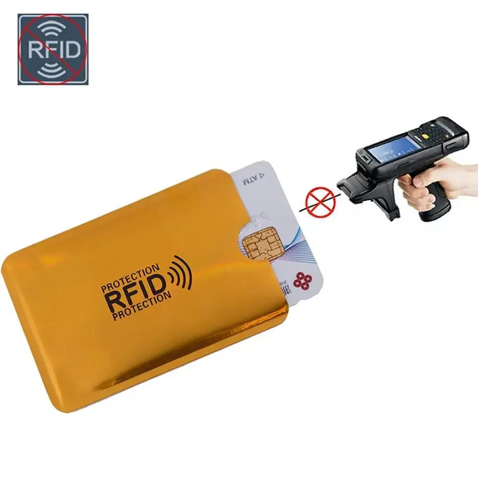 Anti Rfid Lommebok Bankkortholder Id Bankkort Etui Beskyttelse Metall Kredittkortholder