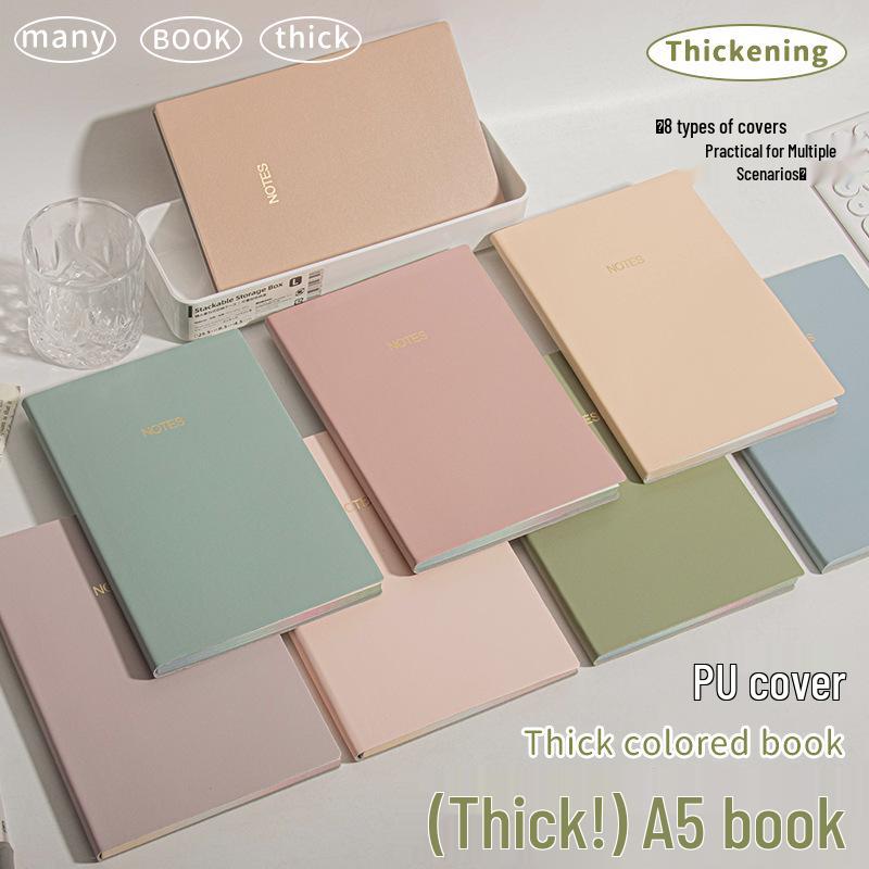 A5 Morandi Colors Leather Business & Student Notebook