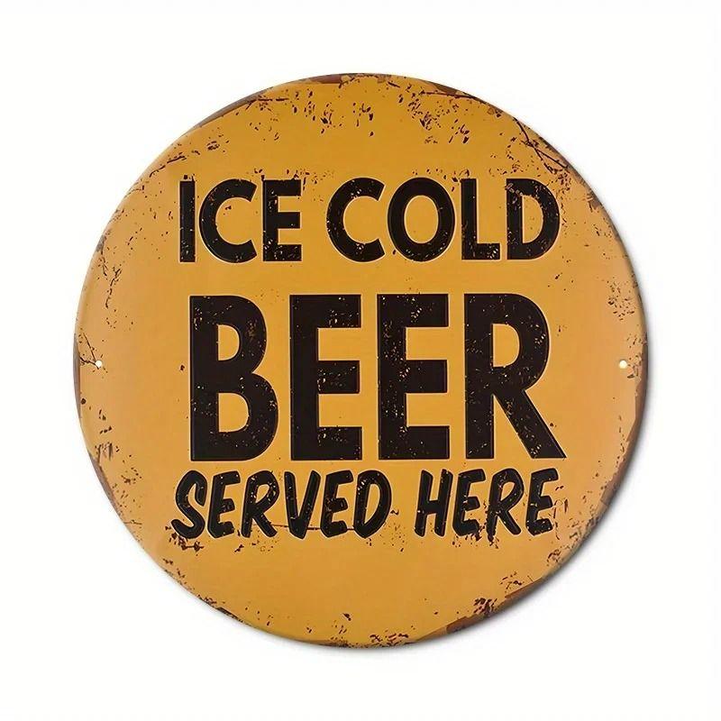 Round Parking Sign Tin Painting for Bars Clubs Home Wall Entrance Gifts