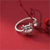 New Personality Zodiac Bull Retro 925 Sterling Silver Jewelry Sweet Calf Luck Bag Thai Silver Animal Opening Rings TYB432