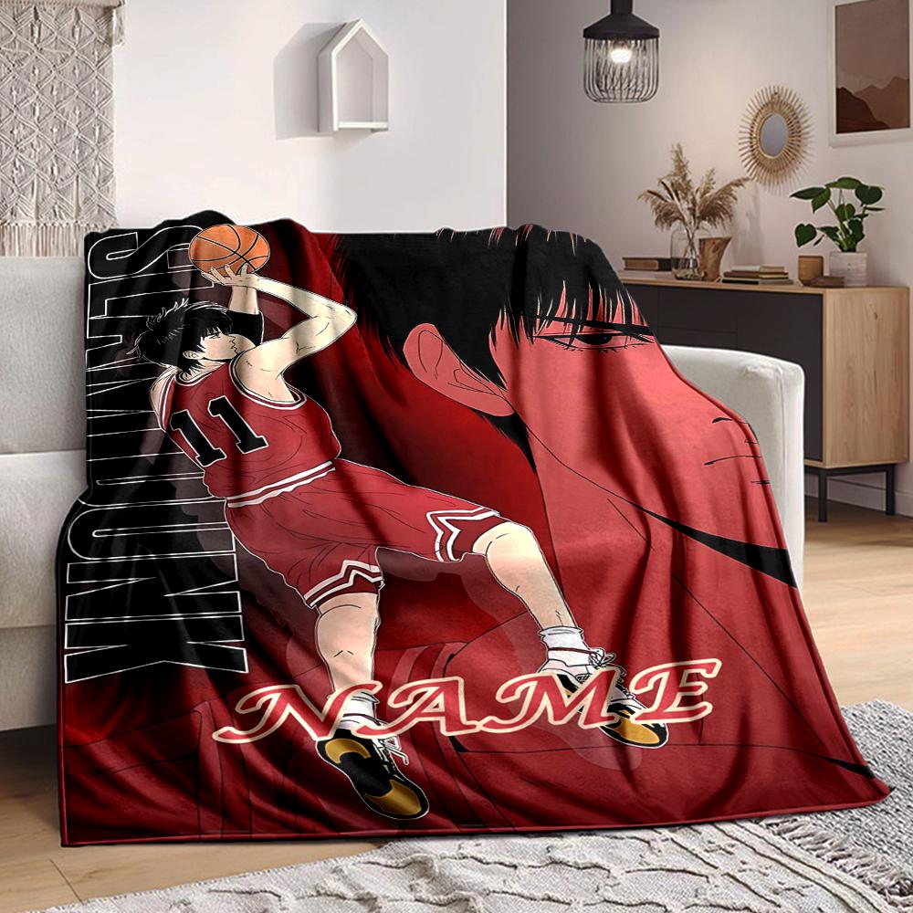 Custom 1pc Slam Dunk: Passion Blanket, Soft And Comfortable Blanket, Casual Warm, Camping Travel Blanket, Birthday Gift Q912169