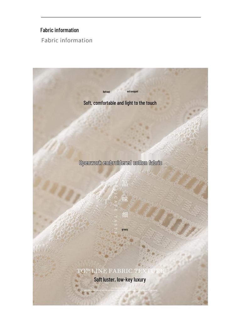 High-End Französischer Stil Ausgeschnittene Stickerei Top & Halber Rock Set