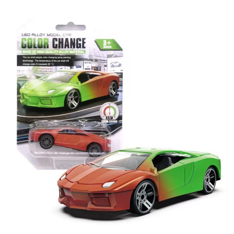 Magic Color Changing Racing Car Model 1:64 Temperature Sensitive Inertia Pull Back Cars Toys Crash-Resistant Durable Boys Gift