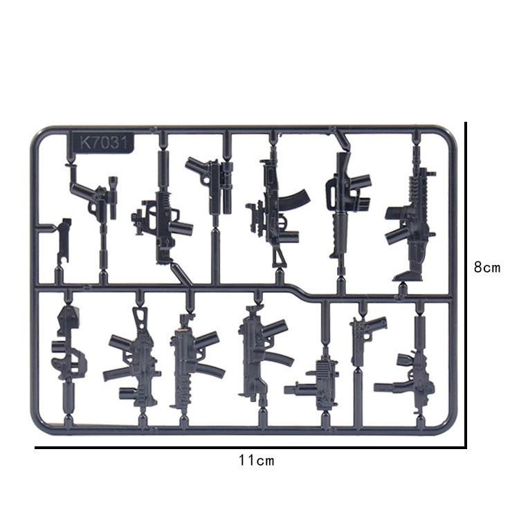 Doll Scene With Anti-Aircraft Maxine Anti-Aircraft Heavy Machine Gun Mortar Assembly Building Block