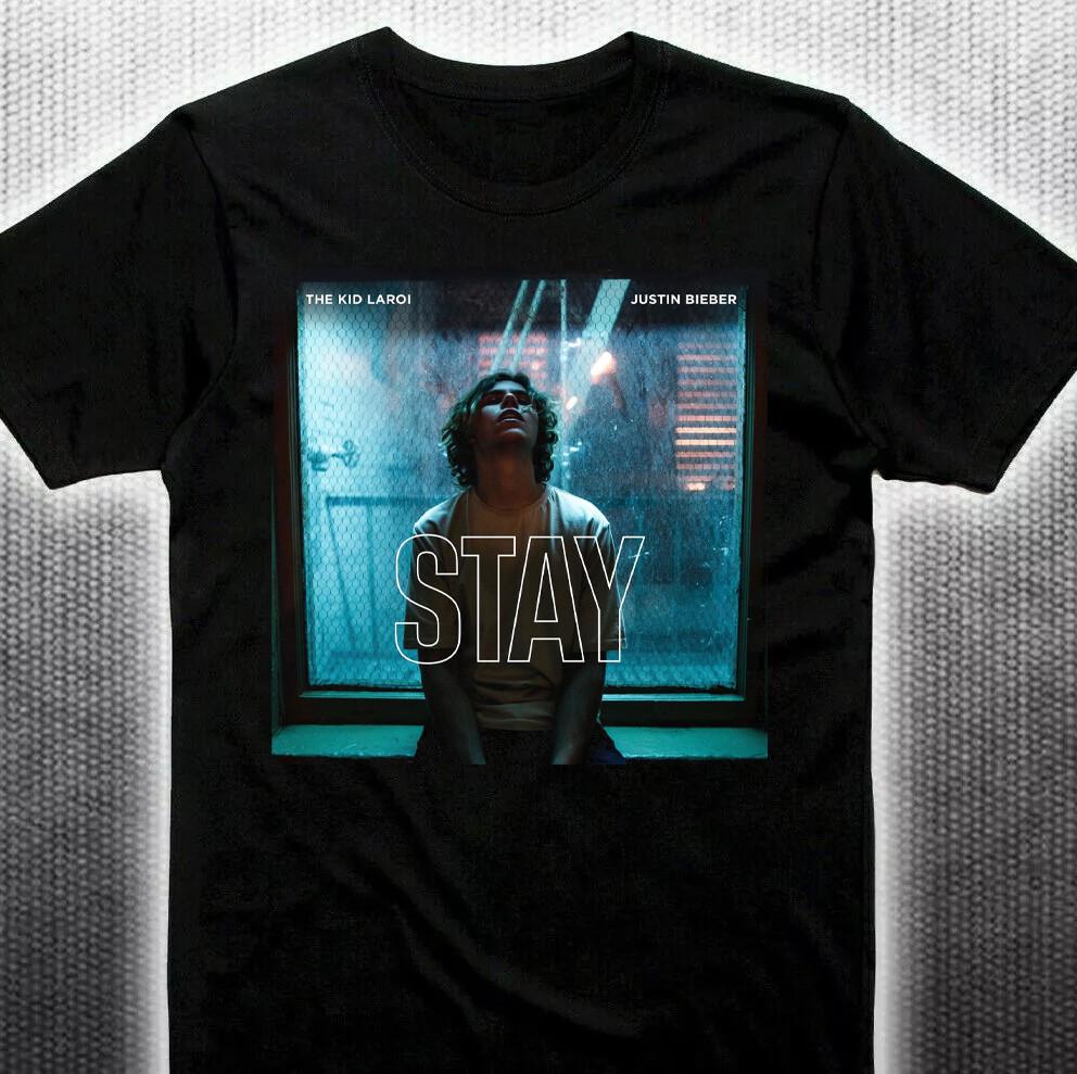 The Kid LAROI - STAY Black Cotton Shirt S-5XL L165 S