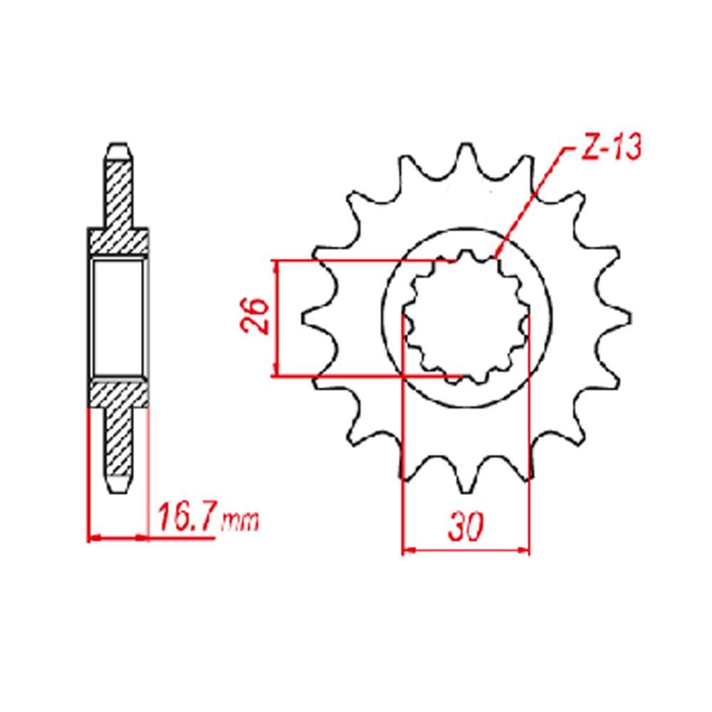 525 16T 16 tooth 525-16T Front Sprocket Gear For Honda CBR929 CBR954 CBR929RR CBR954RR Fire Blade CBR 929 954 CB1000 ABS