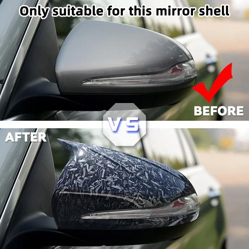 For Mercedes C/GLC/S/E Class W205 X253 W222 W213 W238 Carbon Fiber Side Mirror Cover Cap ABS Car Exterior Accessories