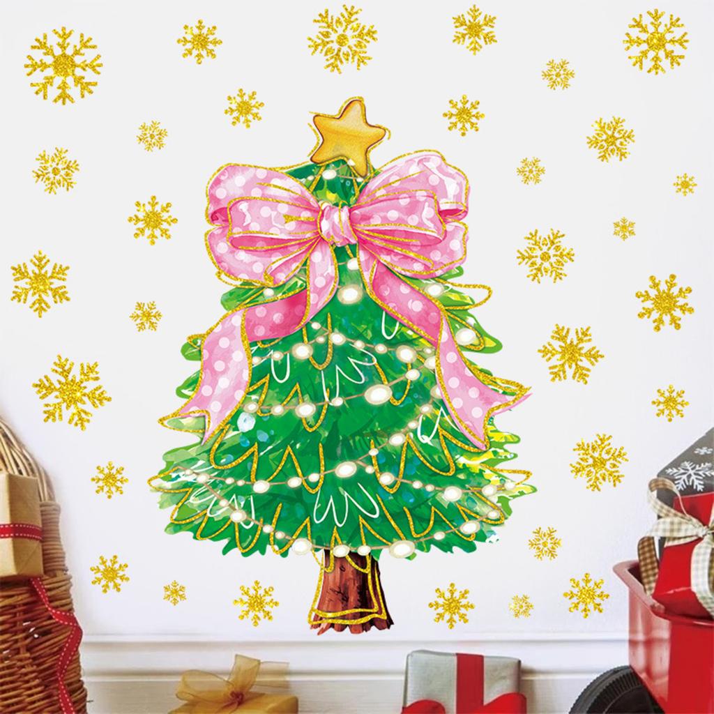 Christmas Decorations Holiday Party Decoration Window Stickers Pvc Static Stickers Window Decorations