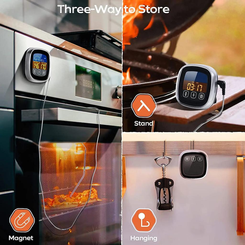 Digital Meat Kitchen Thermometer Stainless Waterproof Meat Temperature Thermometre Probe Oven Cooking BBQ Temperature Meter