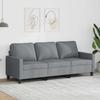 Vidaxl 3-Seater Sofa, Light Grey, 180 Cm, Upholstered In Fabric
