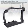 Camera Cage for R8 Camera Frame Rig with for Arca Base Cold Shoe Strap Slot 1/4 3/8 in Screw Holes for Vlog Video Recording