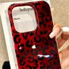 For iPhone 17 16 15 14 13 12 11 Pro Max Case Vortex Print IND Vintage Wine Red Leopard Print Cover For iPhone XS XR 7 8 Plus 16e