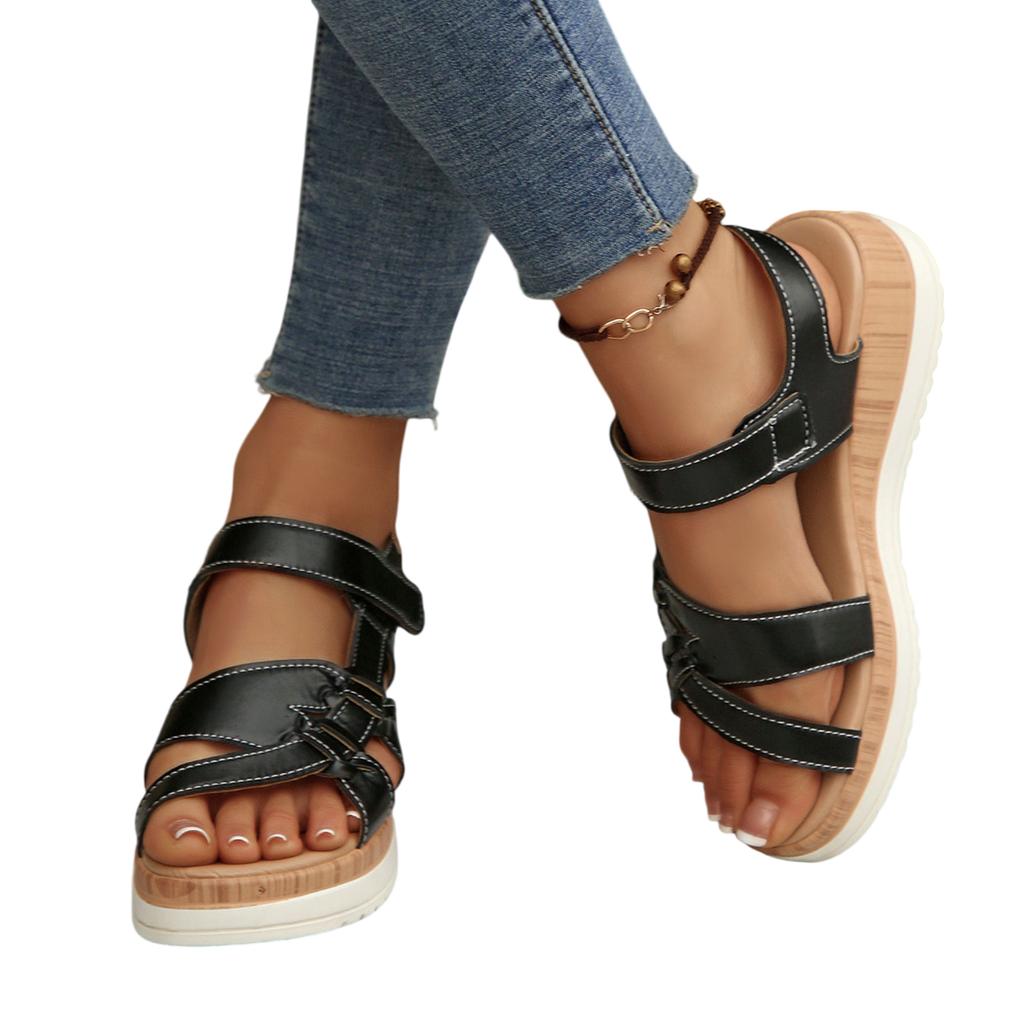 Sandali Donna Estate Scarpe Ortopediche Suola Spessa Sandali Romani Comodi per Piede Largo Sandali da Spiaggia Sandali con Soletta Morbida Scarpe Casual Estive