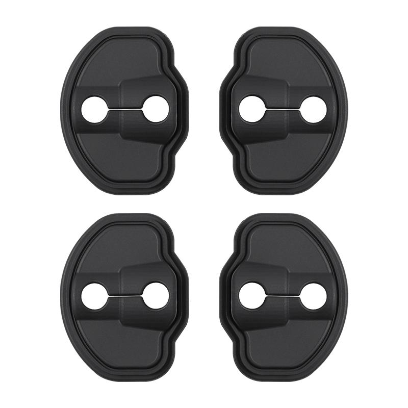 YZ 4Pcs Car Silicone Door Lock Cover Protective Stickers Car Door Lock Damper For Tesla Model 3 Y YL Highland Juniper Accessorie
