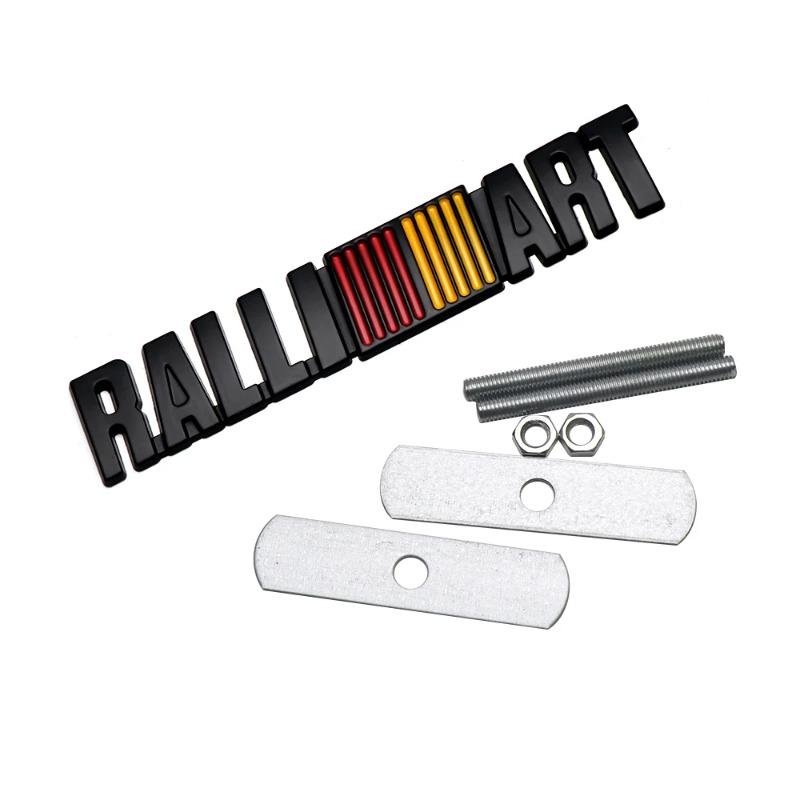 3D Metal RALLlART Front Grille Badge Emblem Car Body Trunk Decoration Sticker For Lancer Outlander Ralliart Eclipse