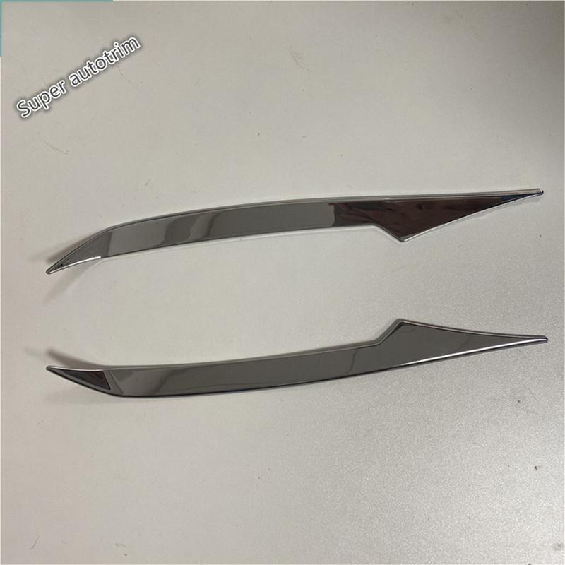 Front Bumper Fog Lamp Light Eyebrow Eyelid Strip Cover Trim ABS Chrome Accessories Exterior For Toyota RAV4 RAV 4 2016 2017 2018