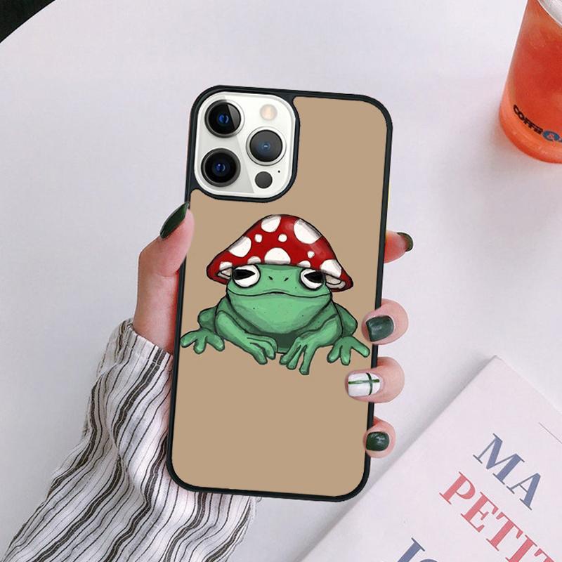 Mushroom Frog Phone Case Shell For iPhone 17 Air Plus Max Cover For iPhone 17 Air 14 13 12 16Pro Max 15 11