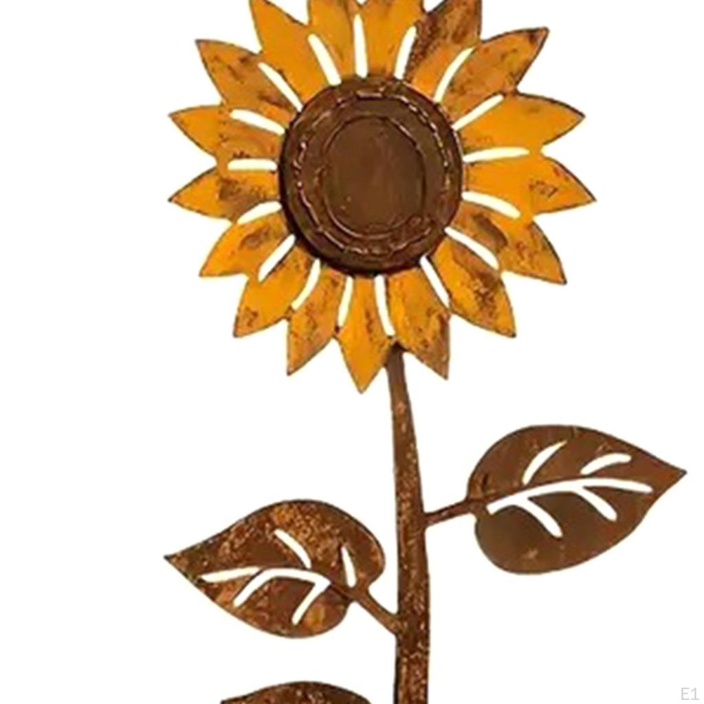 Garden Decor for Outside, Stake Spring Decor, Metal Flower Yard Art Outdoor Lawn Patio