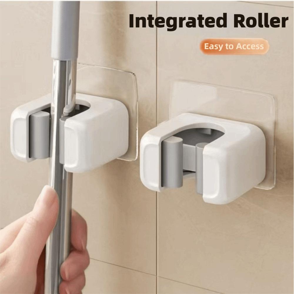 Waterproof Mop Wall Holder No Drill Installation Mop Clip New Broom Holder Broom Storage