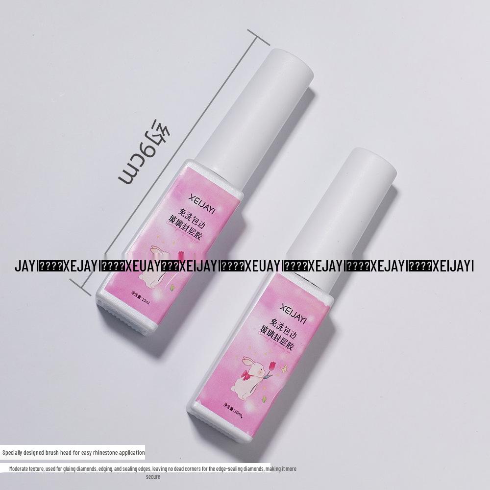 Huasidie No-Wipe Glass Top Coat Nail Gel - 10ml