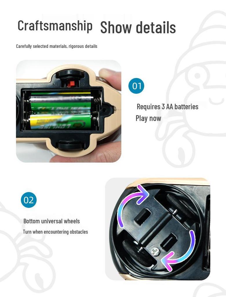 Electric Colorful Hermit Crab Toy with Music and Light Projection