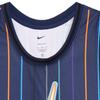 Nike Breathable Round Neck Striped Basketball Tank Top Men Tops Blue DX0436-410