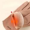 Warm Gloves for Women In Autumn and Winter Suede Warm Outdoor Electric Bike Ride Cute Student Gloves for Touch Screen