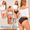 3Pcs Ladies' Sexy Lace Underwears Transparent Sexy Briefs Lace-Trimmed Comfortable Panties Cotton Breathable Crotch