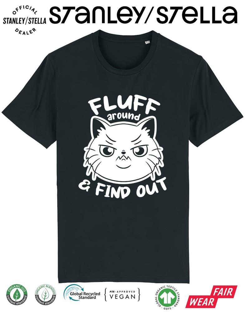 Fluff Around Find Out Funny Cat T-Shirt Kids Pet Gift Premium Quality