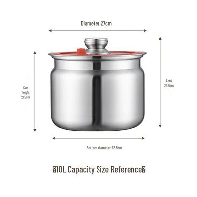 ZISIZ Stainless Steel Sealed Rice Container