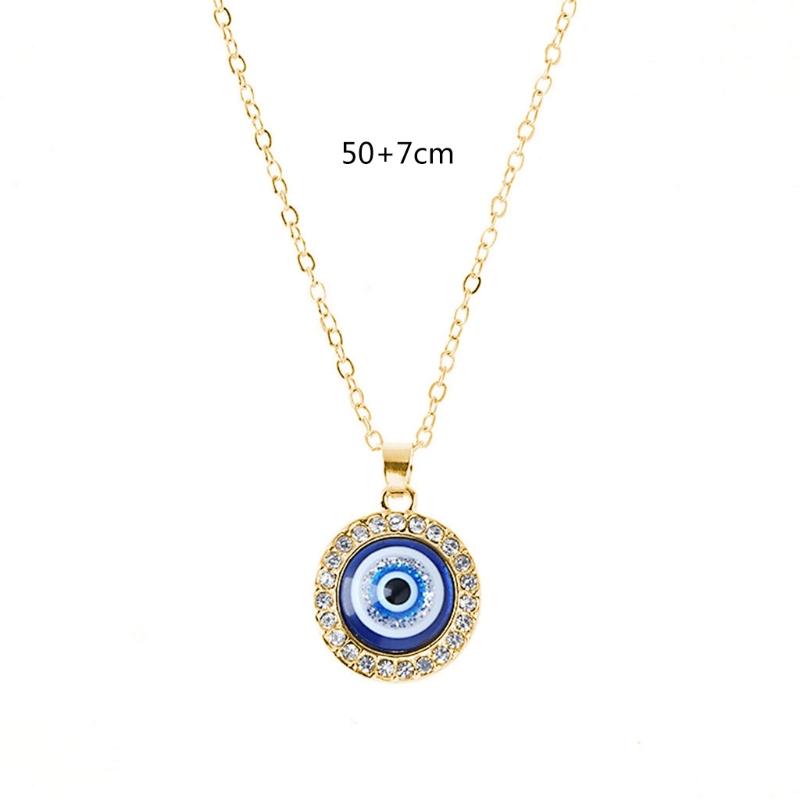 Dot Diamond Lucky Blue Eye Necklace for Evil Eye Pendant Necklace Turkish for Evil Eye for Protection and Blessing for W