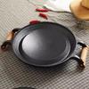 Lilang Cast Iron Pancake Griddle with Wooden Handle