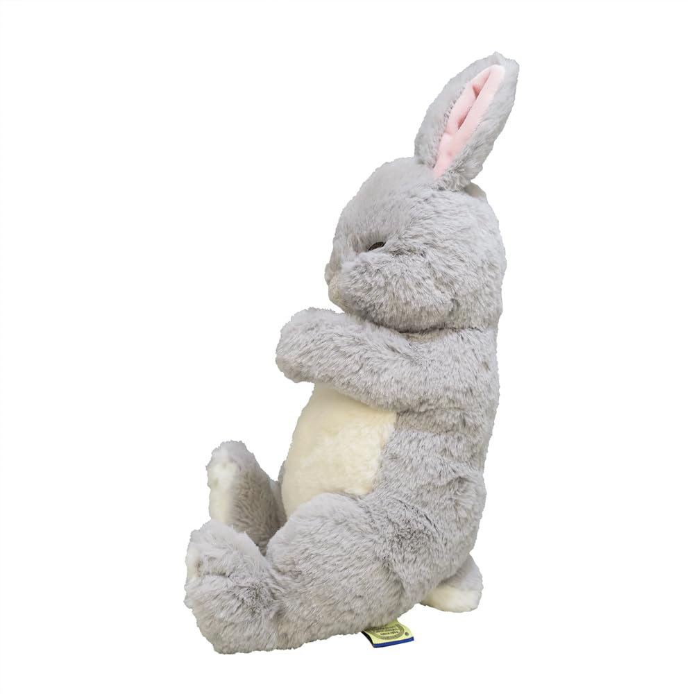 Sunlemon Knee Rabbit GY Sleeping 17 x 14 x 36cm Stuffed Animal Rabbit Gray Animal P-9532