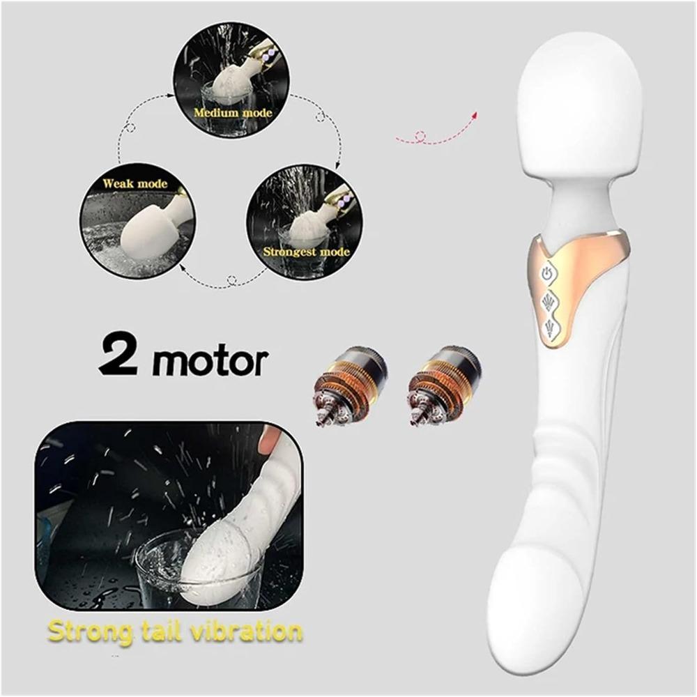 Female Masturbator Dual Head Powerful Female Clitoral Vibrator Massager Dildo G Spot Orgasm Clitoral Stimulator