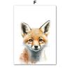 Giraffe Lion Elephant Animal Canvas Print Nursery Animal Nordic Wall Art Poster Picture Baby Children Room Christmas Home Decor