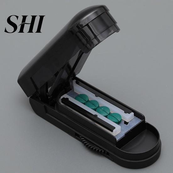 Round Pill Cutter Efficient Multiple with 2 Adjustable Rod Accurate Clean for Monthly Supply Cutting Splitter Small or Large Pills Multi-pill