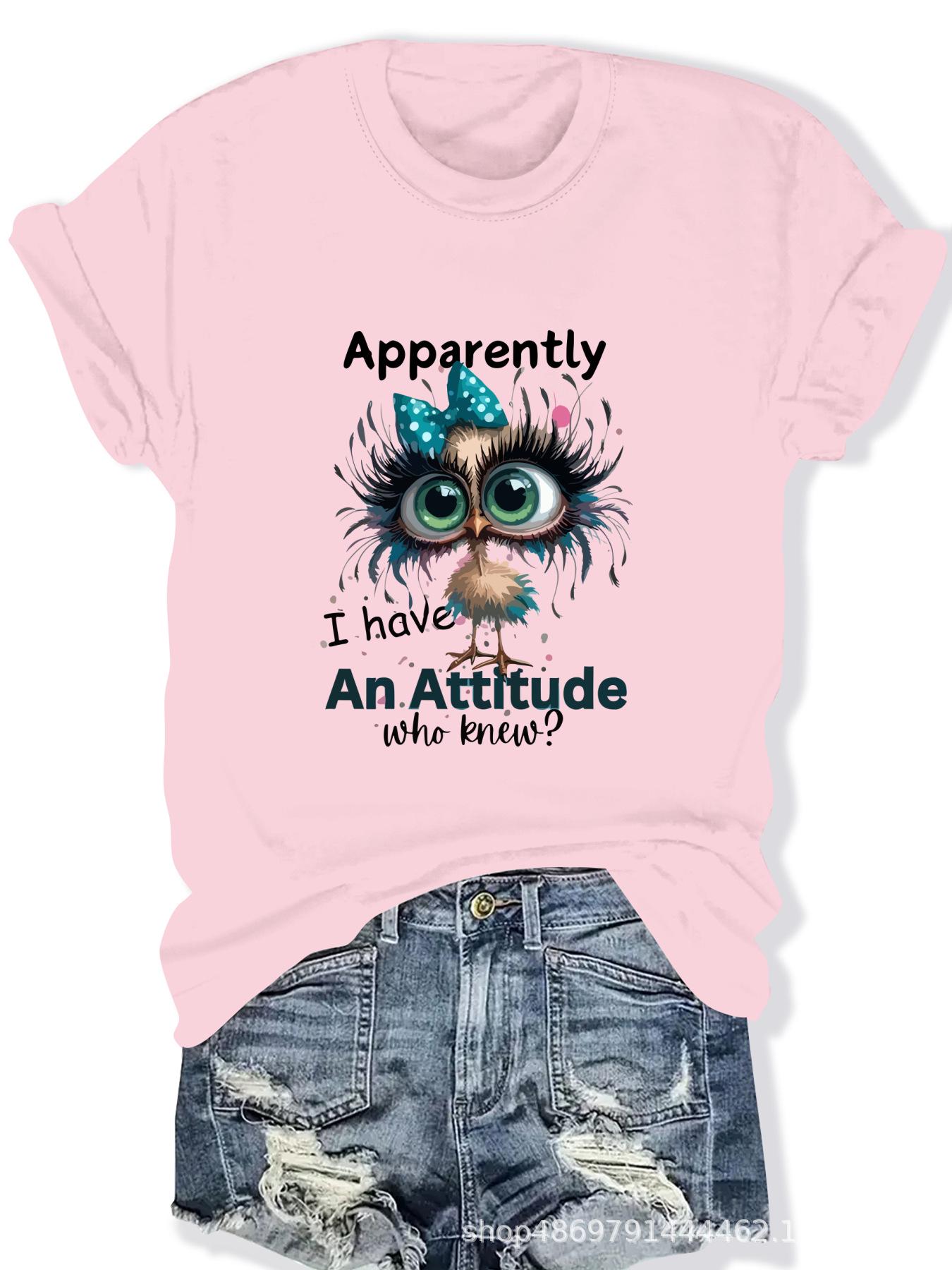 

Women s Fashion Round Neck T-Shirt XL розовый