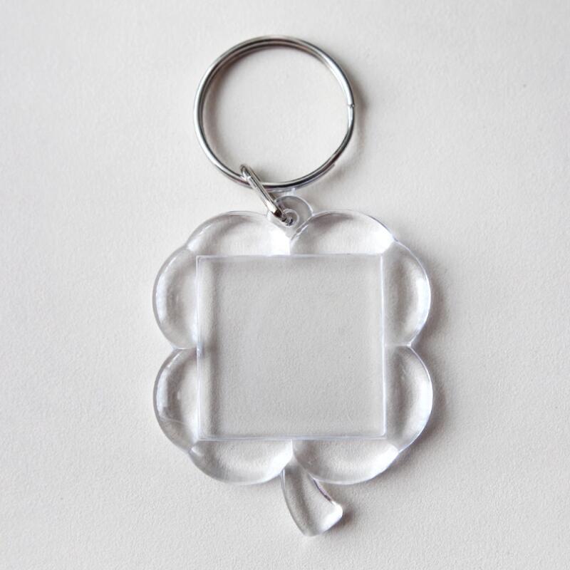 Four-leaf Clover Certificate Photo Frame Key Ring Holder Photo Card