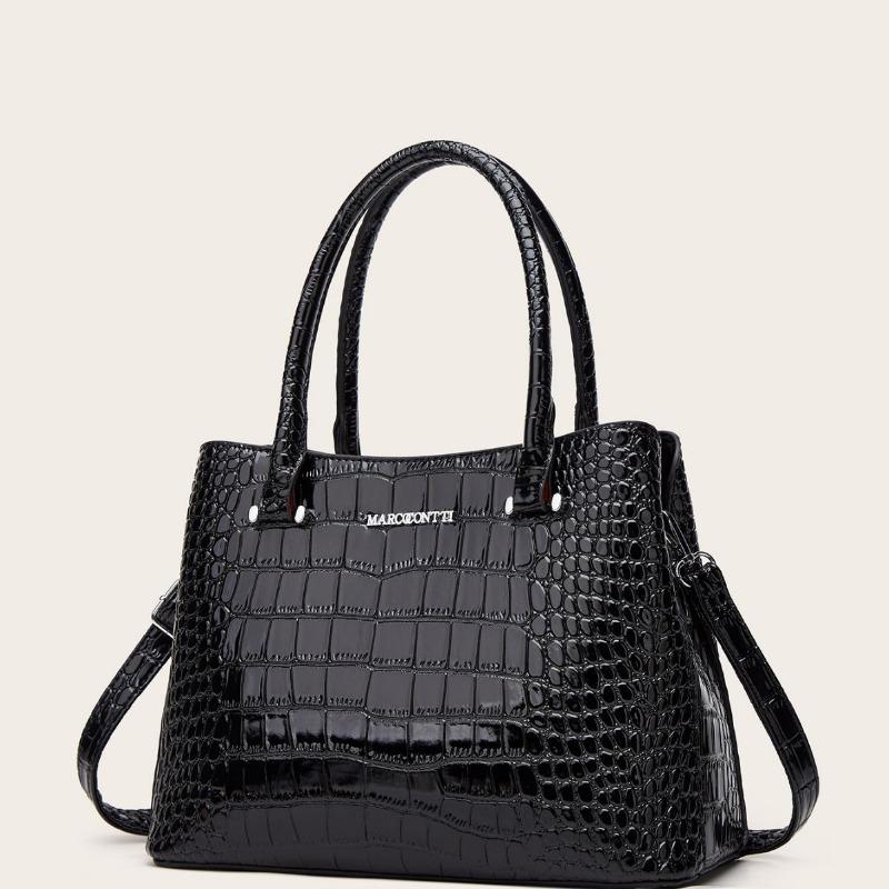 Autumn Patent Leather Glossy Women's Handbag Large Capacity Shoulder Bag Middle-aged Mom Bag