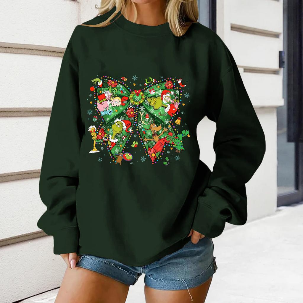 Women's Loose Comfortable Casual Fashionable Character Printing Round Neck Long Sleeved Sweatshirt