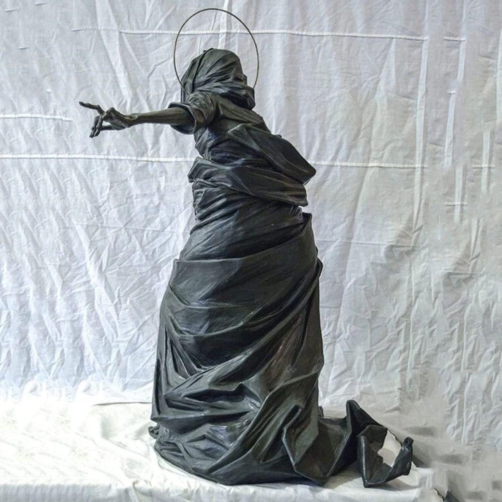 1 Set Crafts Black Skeleton Sculpture Handmade Resin Skeleton Ornaments  Party
