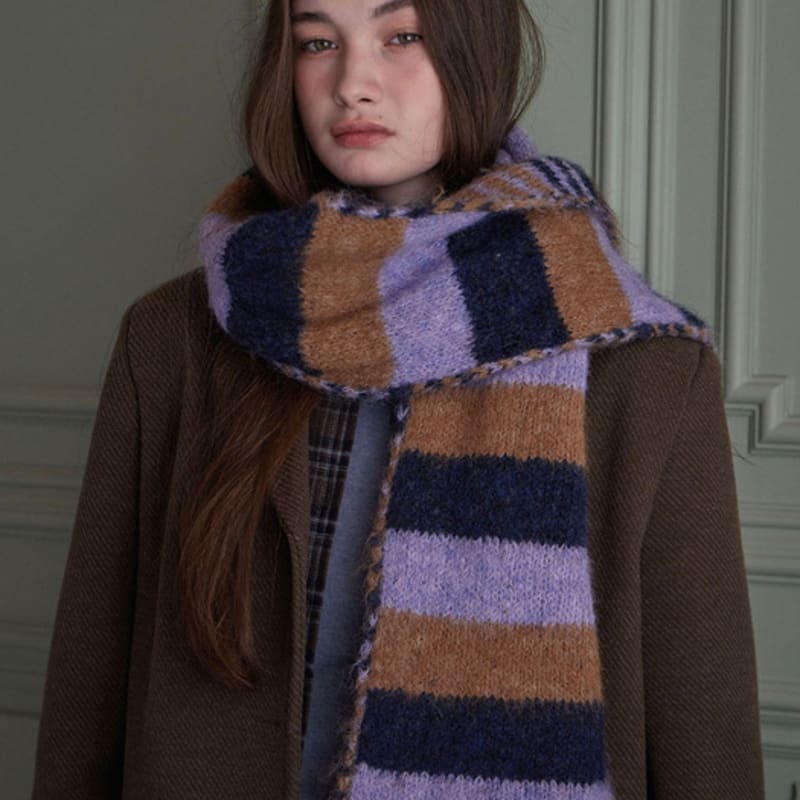 MUFFLER STRIPE COMBI INFECTION_2COLORS