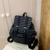 Y2K Students Schoolbag Korean Style Hiking Camping Bag Retro Striped Backpack  Girl