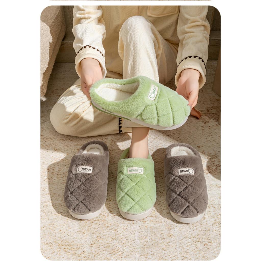 Home Shoes, Thick Soled Slippers, Plush, Cotton Slippers, Warm Shoes, Plush, Couple Slippers