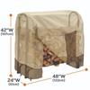 210D Oxford Cloth Firewood Shed Cover with Water Resistant Coating and Ventilation Holes Suitable for Outdoor Use