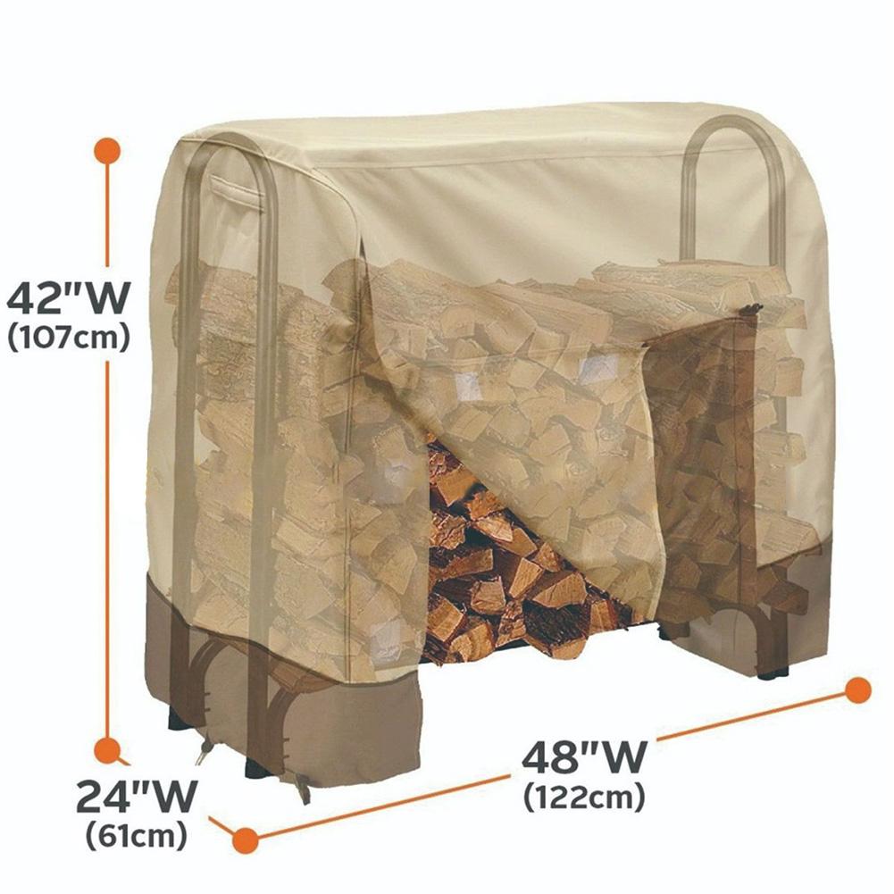 210D Oxford Cloth Firewood Shed Cover with Water Resistant Coating and Ventilation Holes Suitable for Outdoor Use