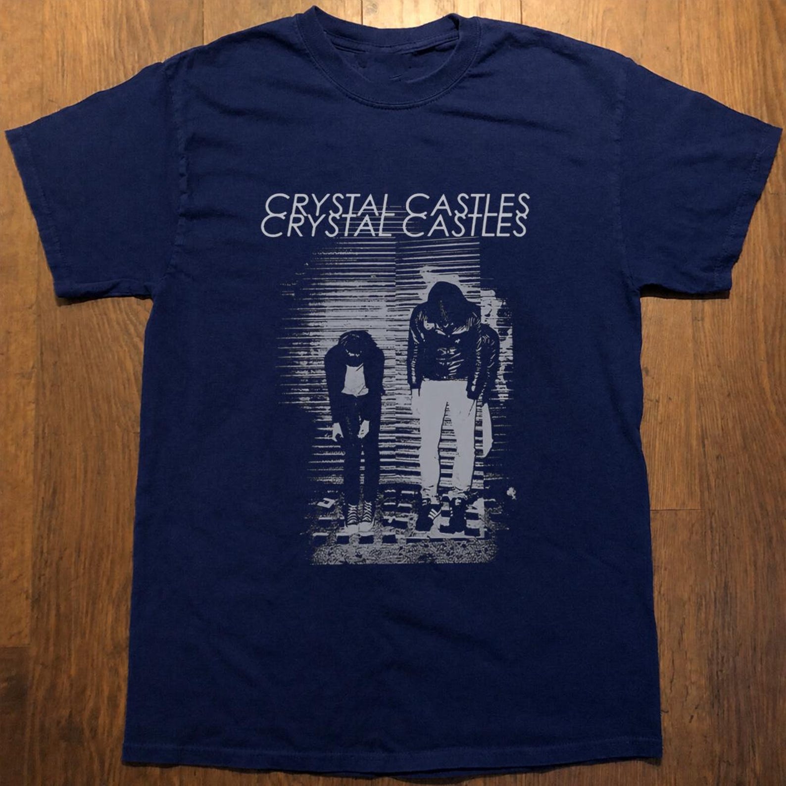 Crystal Castles T shirt, 90s Style Synth-Pop Band, Goth Music Tee S